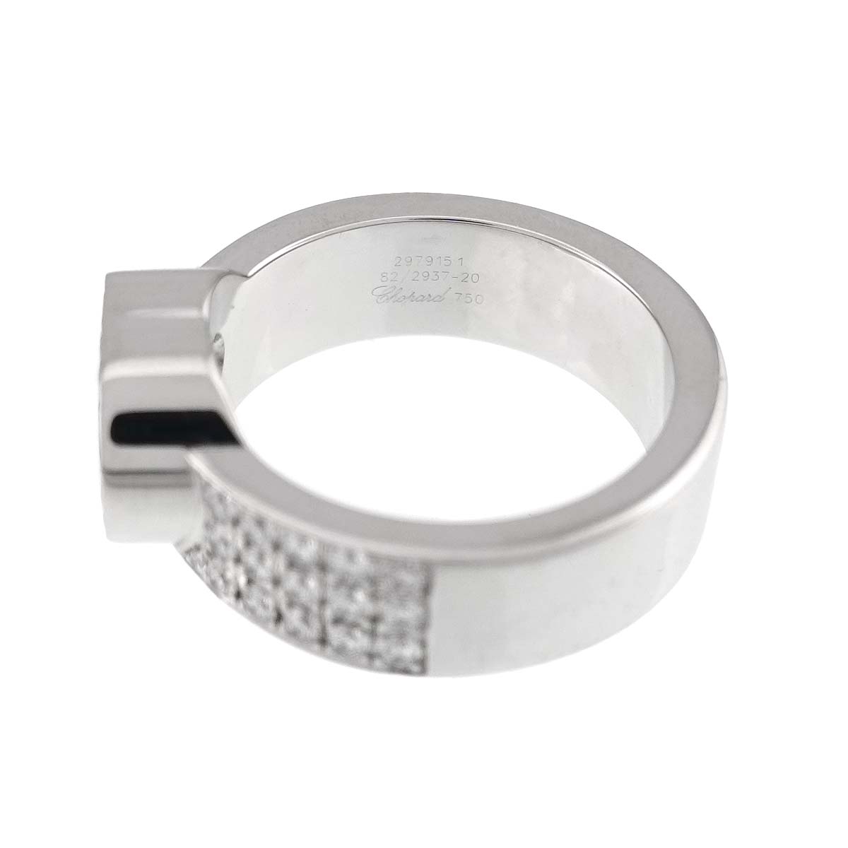 Happy Diamond Heart Ring 18K White Gold 750 Size5.25(US)