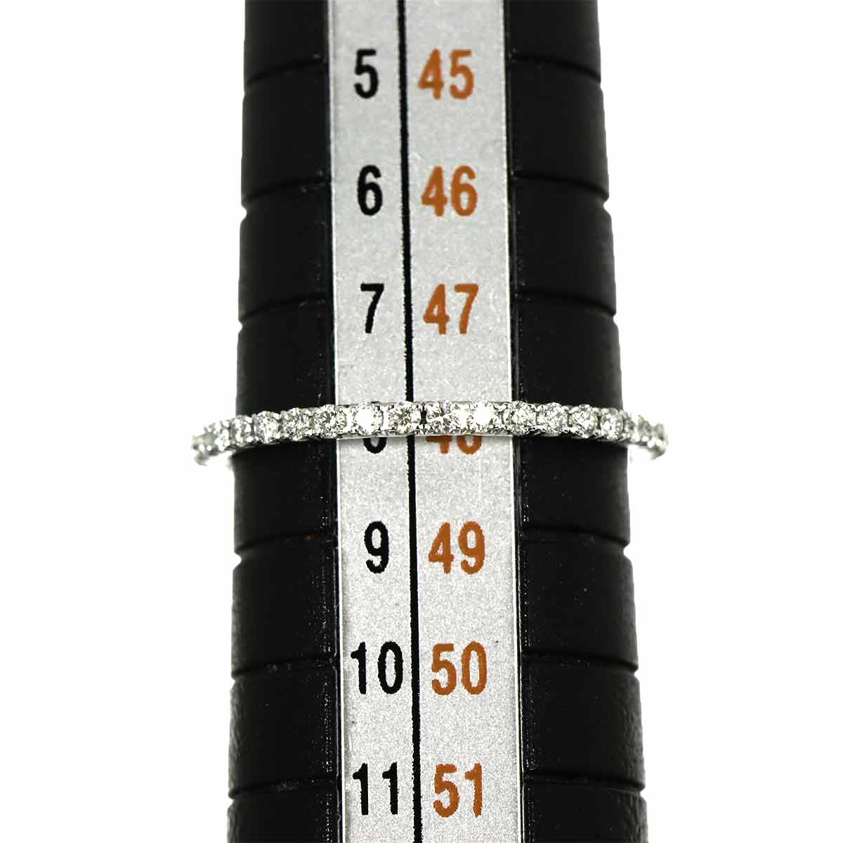 Diamond Ring 18K K18 WG 750 size48 4.5(US)
