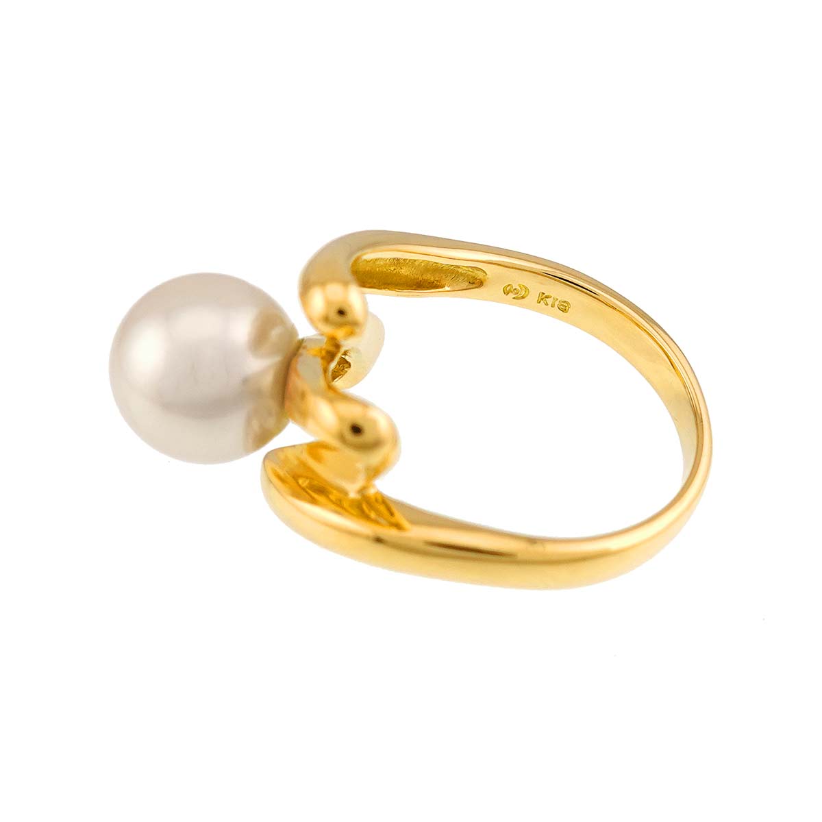 Akoya pearl 8.2mm Ring 18K YG 750 5-5.25(US)