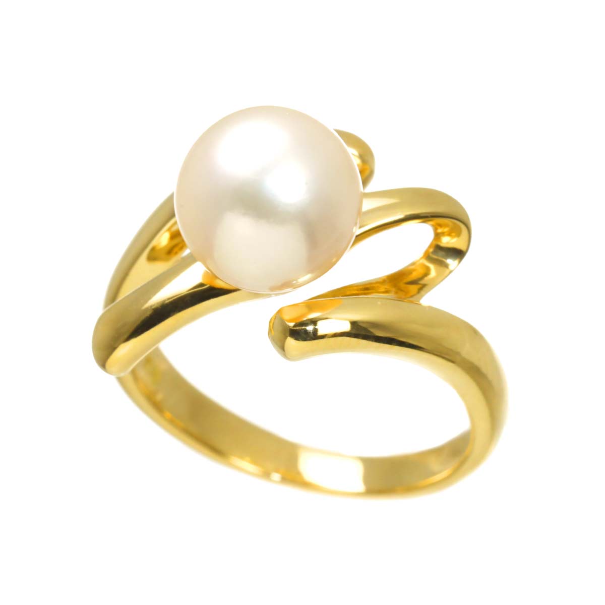 Akoya pearl 8.2mm Ring 18K YG 750 5-5.25(US)