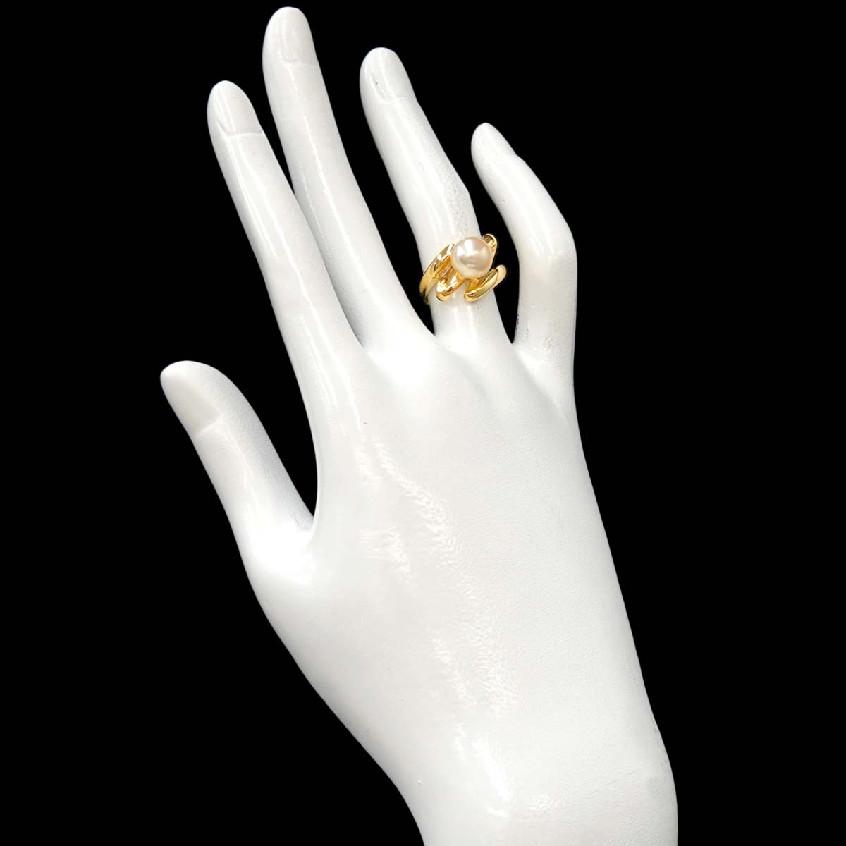 Akoya pearl 8.2mm Ring 18K YG 750 5-5.25(US)
