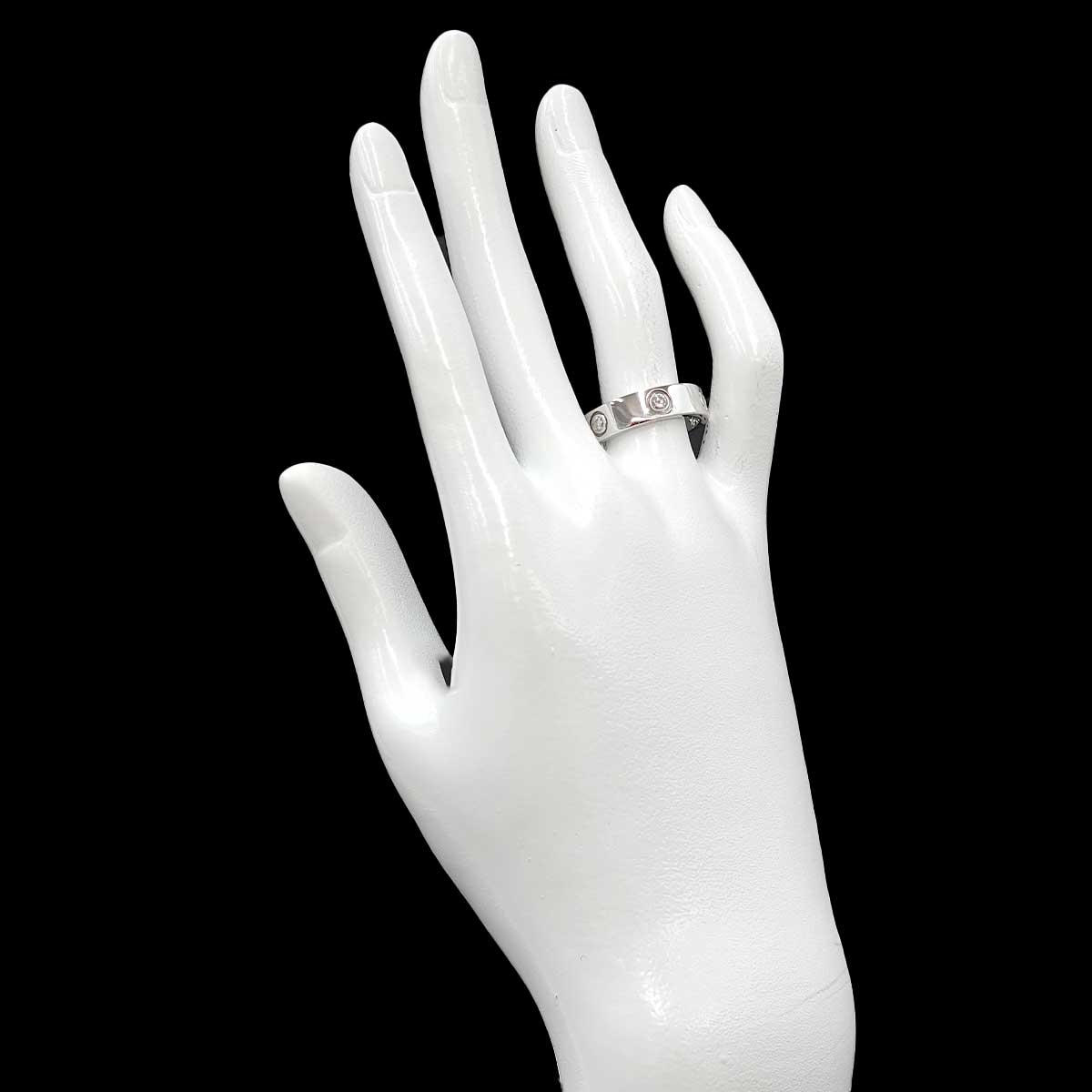 Love Ring Full Diamond 18K White Gold 750 size57 7.75-8(US)