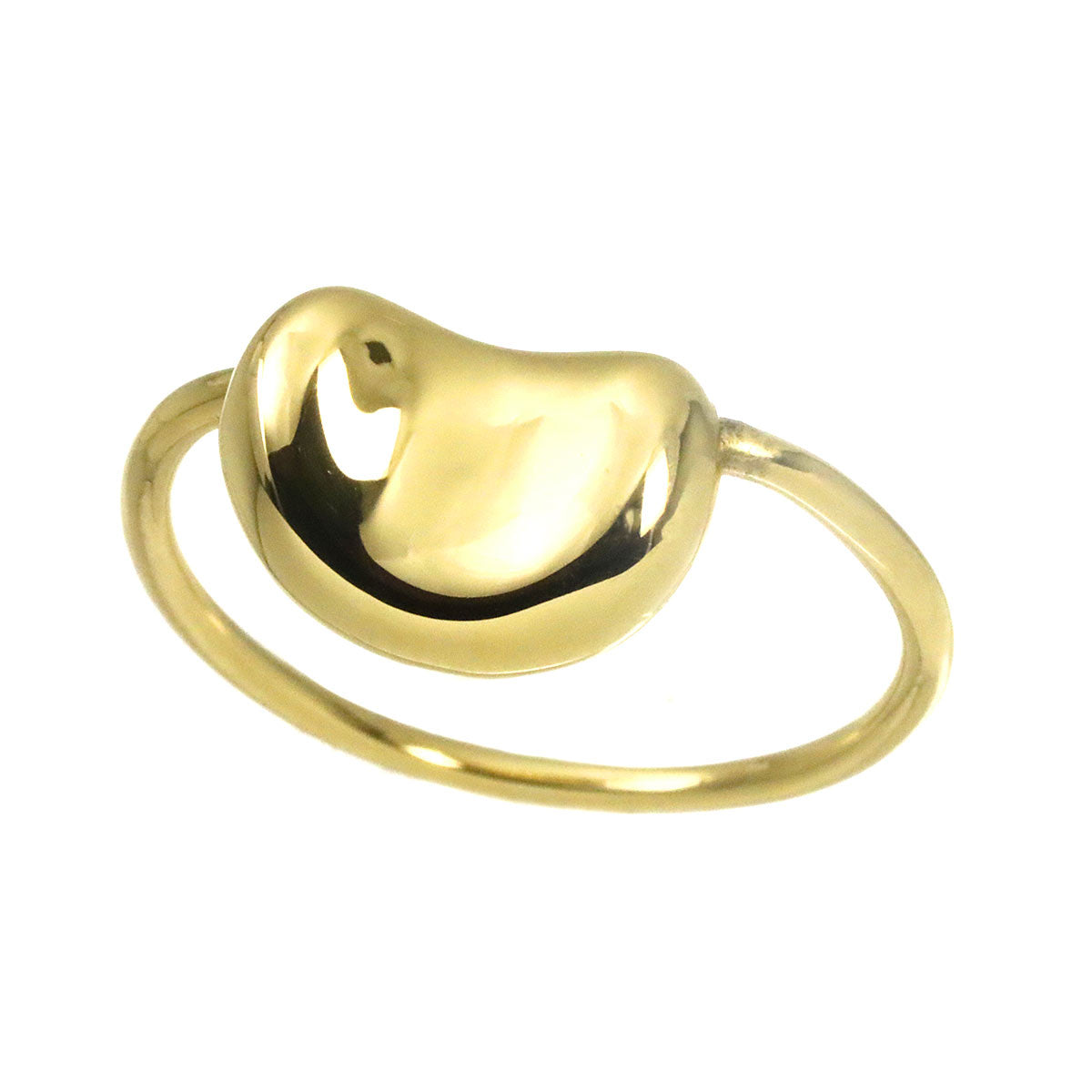 Bean Ring 18K Yellow Gold 750 Size4.5-4.75(US)