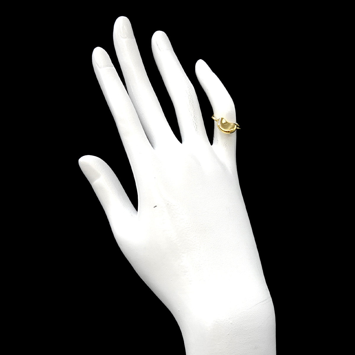 Bean Ring 18K Yellow Gold 750 Size4.5-4.75(US)