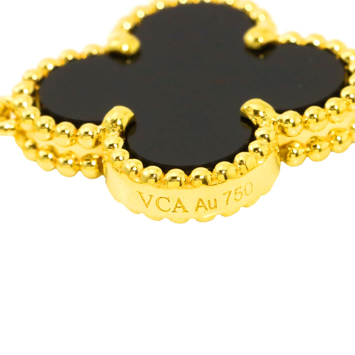 Vintage Alhambra Onyx 5P Bracelet 18K YG 750