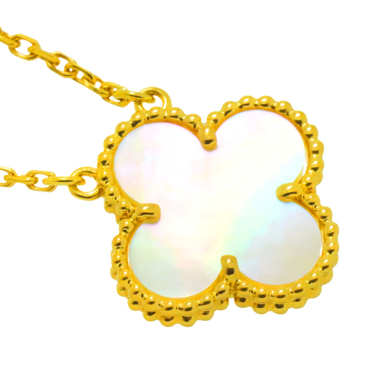 Vintage Alhambra MOP Necklace 18K YG 750