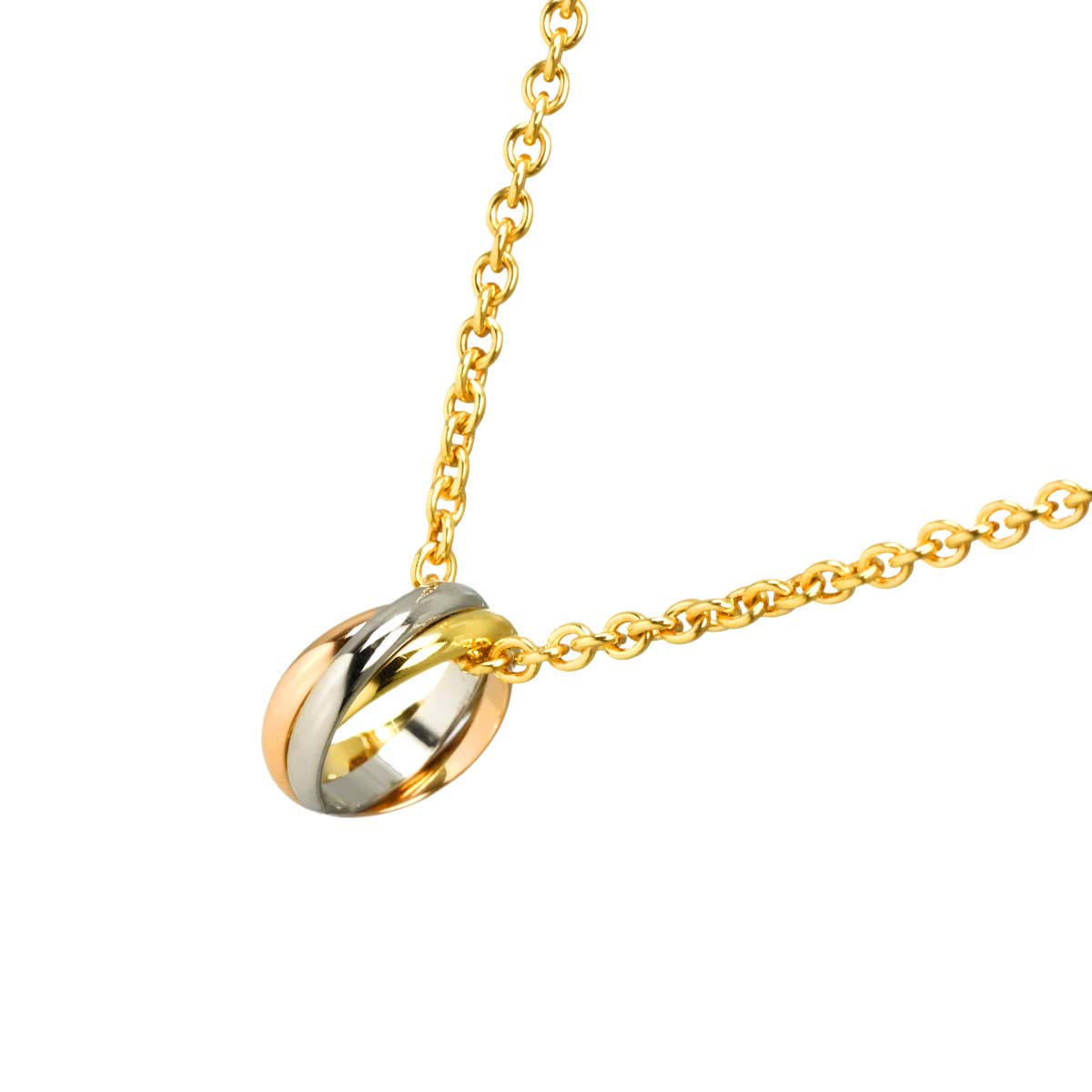 Trinity Necklace 18K YG WG PG 750
