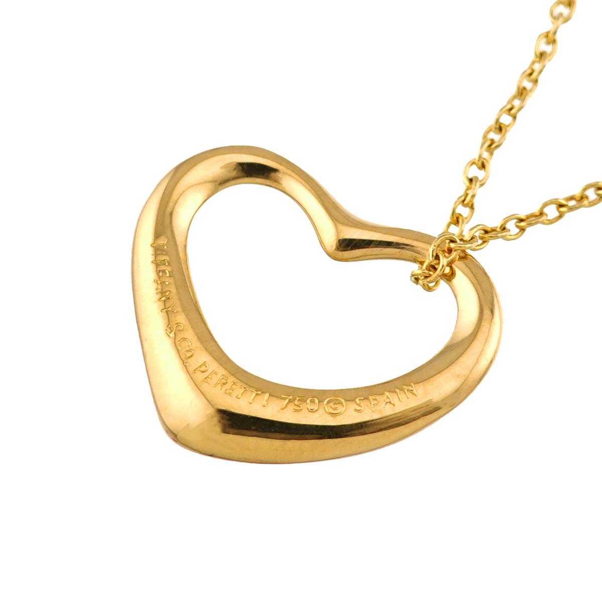 Open Heart Necklace 18K Yellow Gold 750