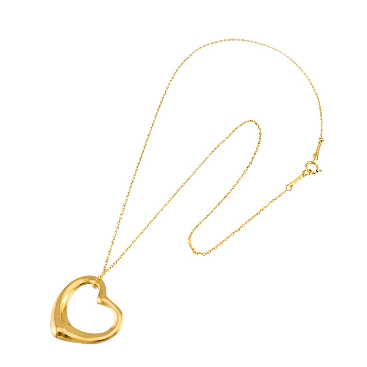 Open Heart Necklace 18K Yellow Gold 750