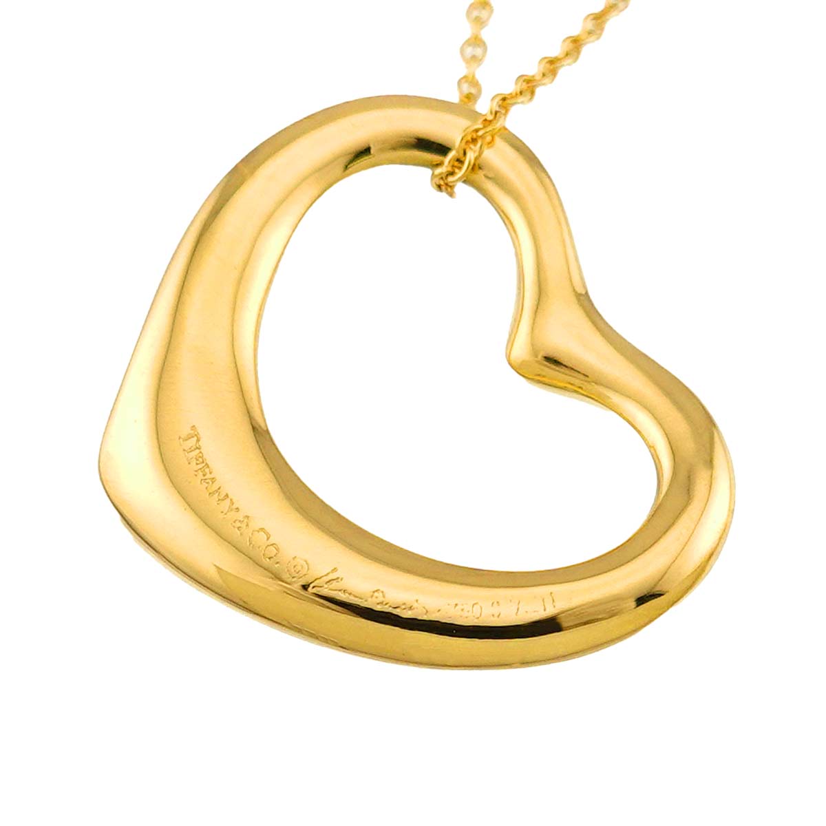 Open Heart Necklace 18K Yellow Gold 750