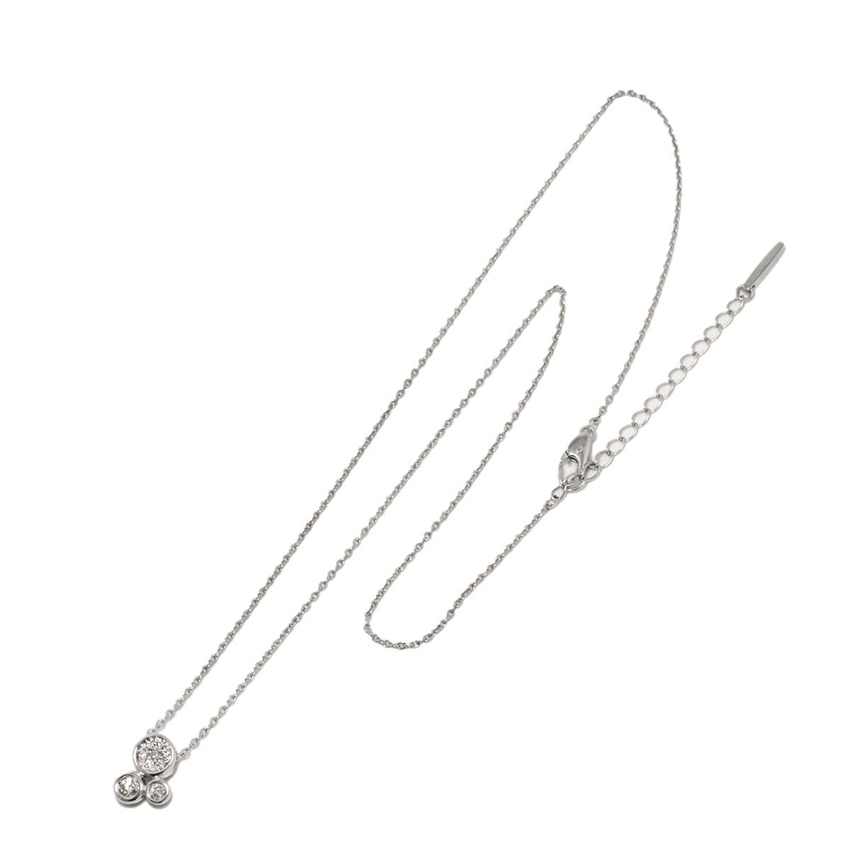 Diamond Necklace 18K White Gold 750