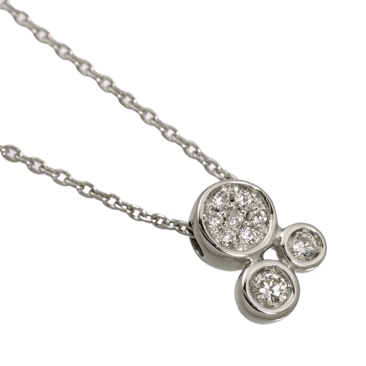 Diamond Necklace 18K White Gold 750