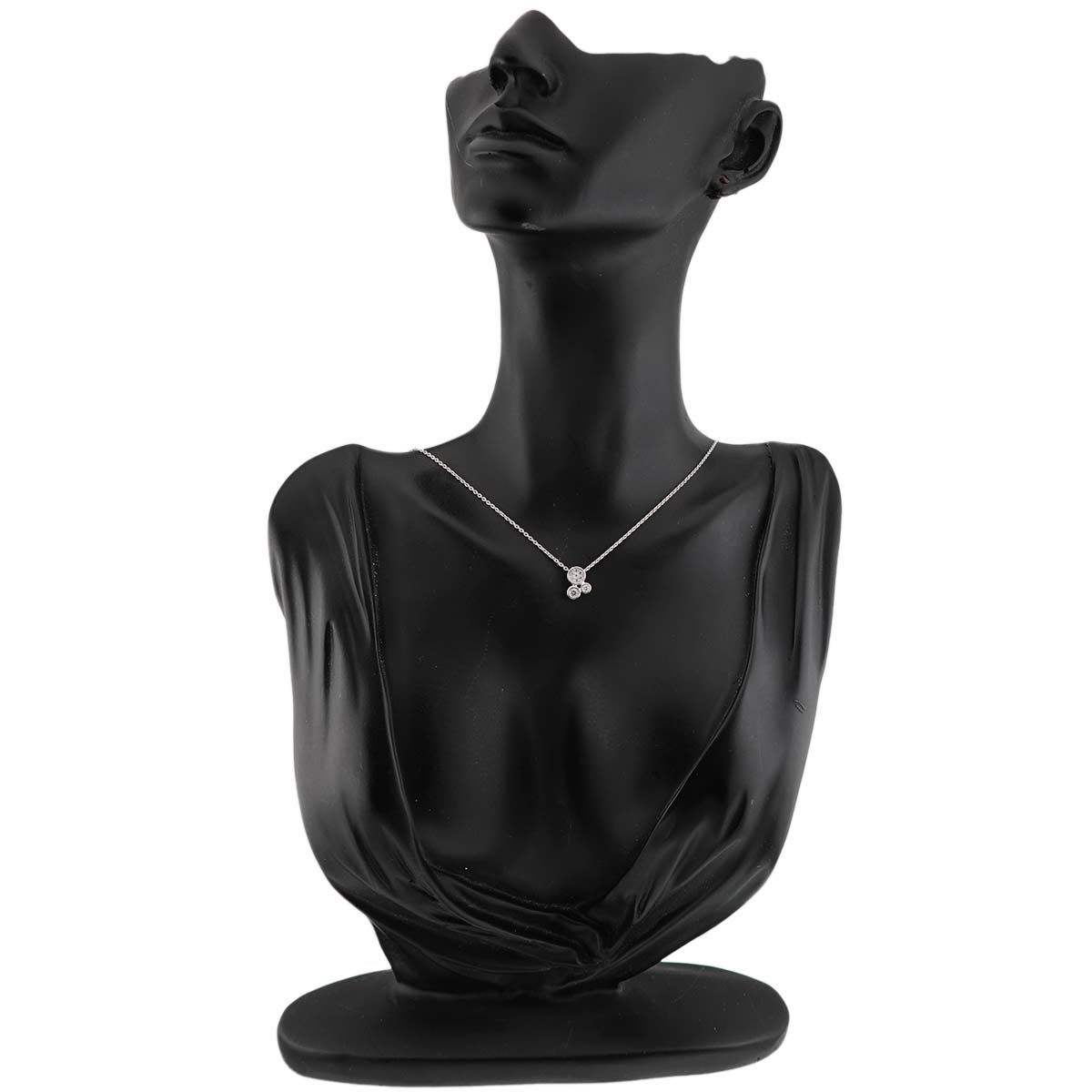 Diamond Necklace 18K White Gold 750