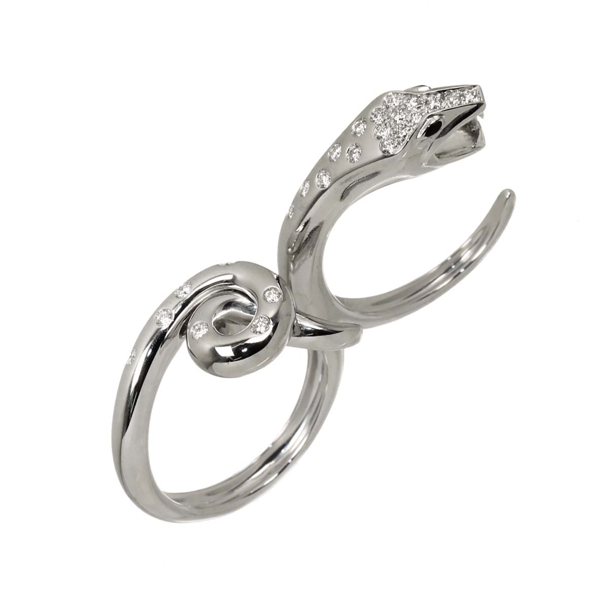 Diamond Ring 18K WG 750 Size58 8.25(US)