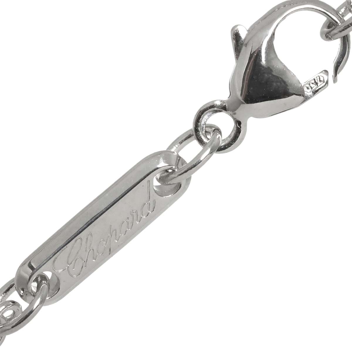 Happy Diamond Heart Necklace 18K White Gold 750