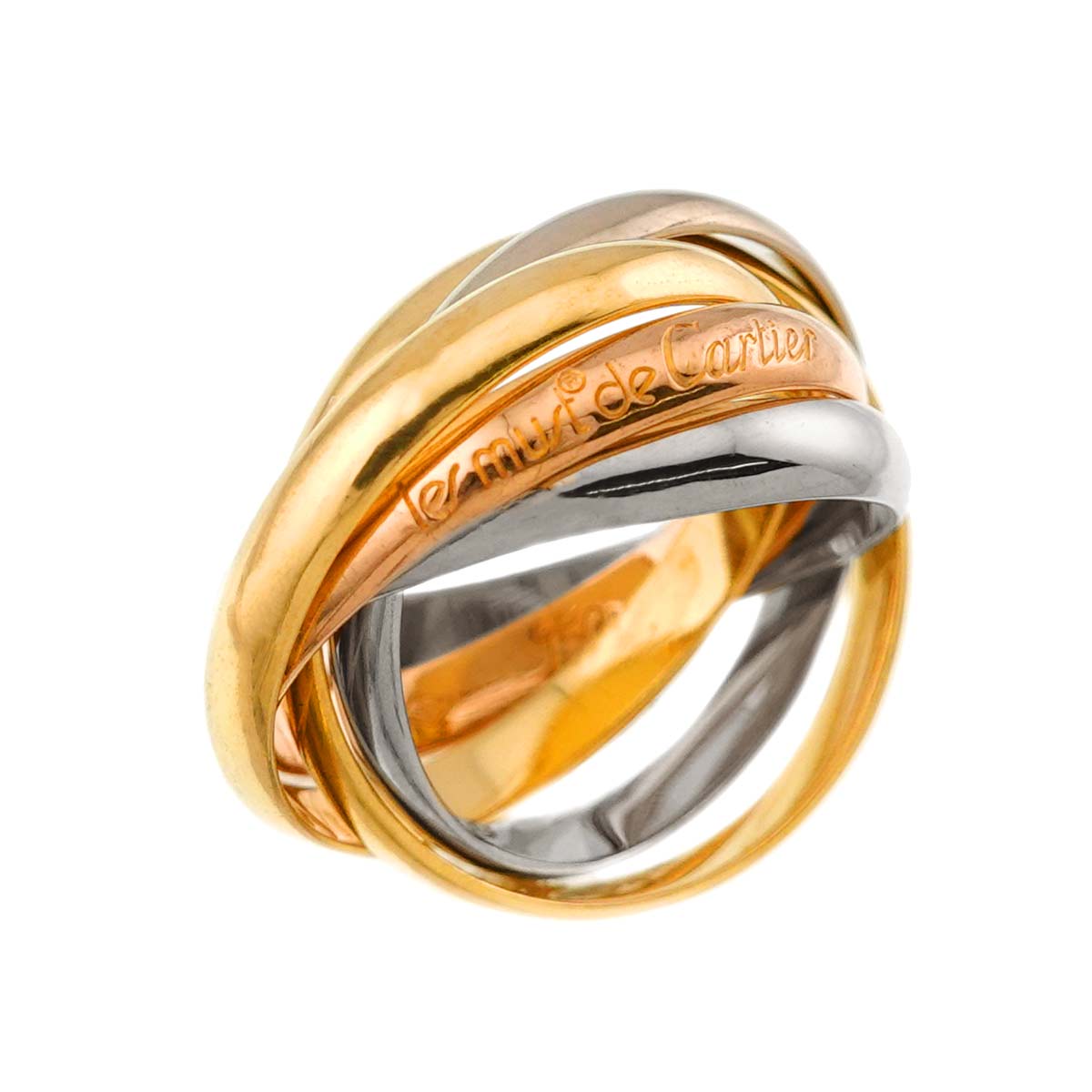 Trinity SM Ring 18K YG WG PG 750 Size49 4.75-5(US)