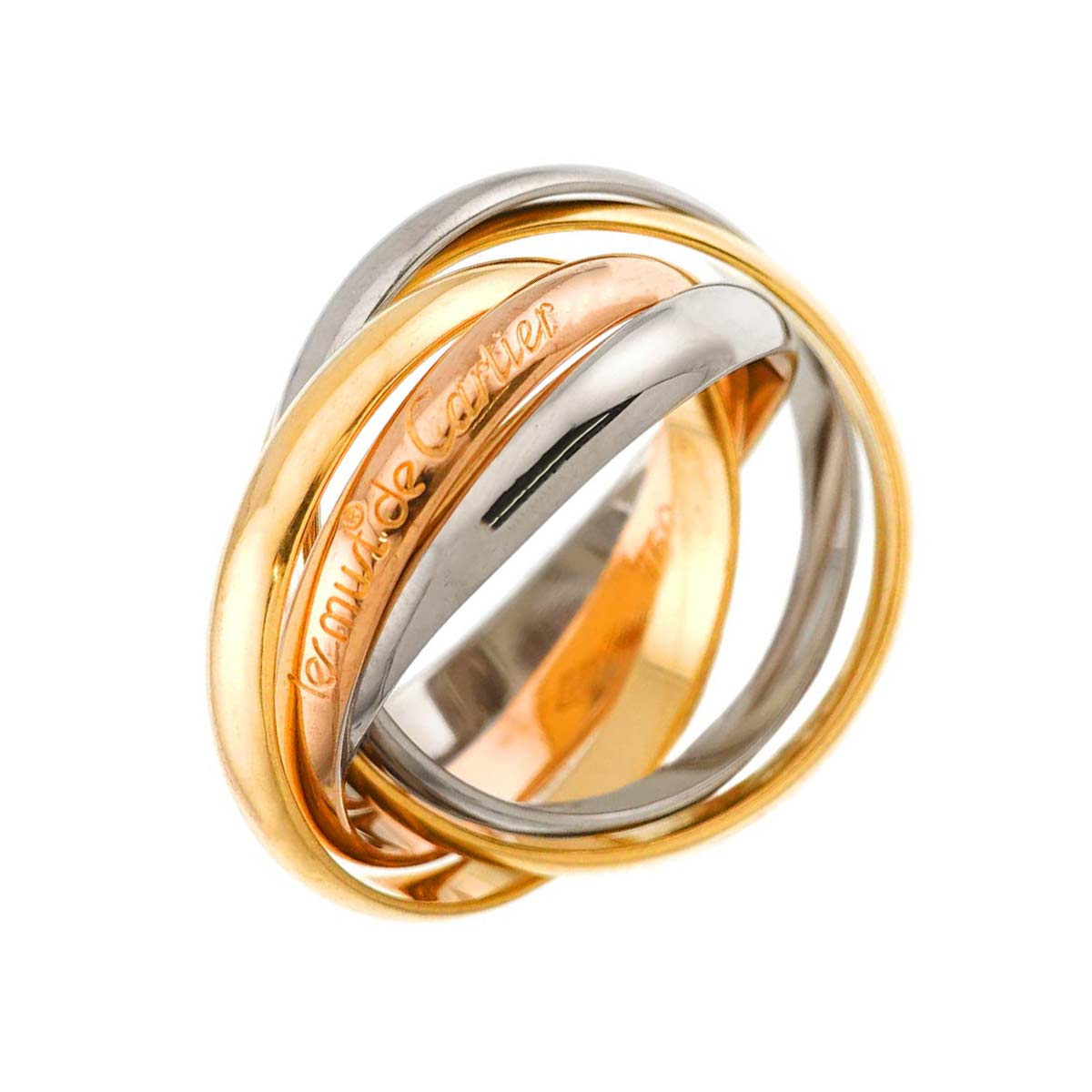 Trinity SM Ring 18K YG WG PG 750 Size49 4.75-5(US)