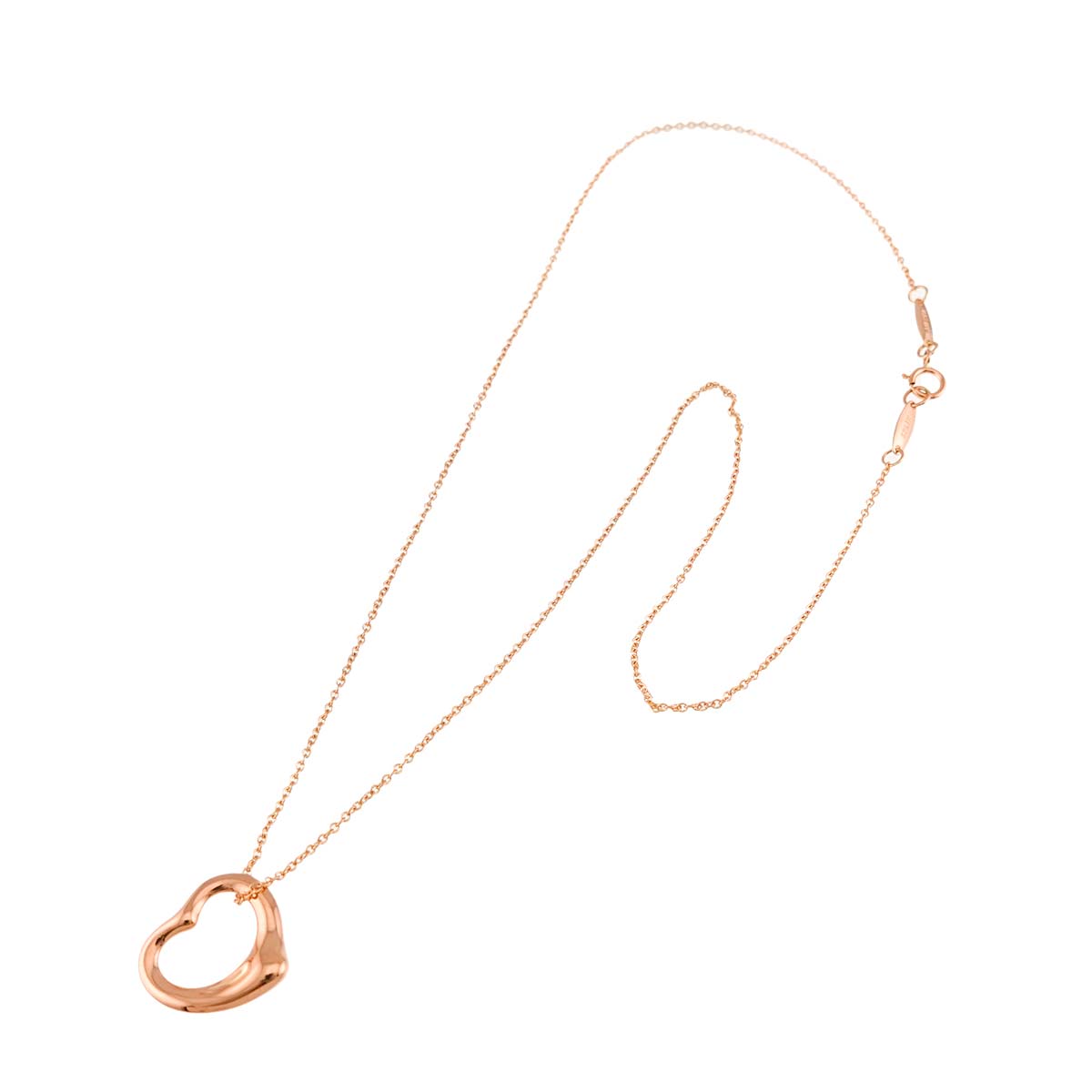Open Heart Necklace 18K Pink Gold 750