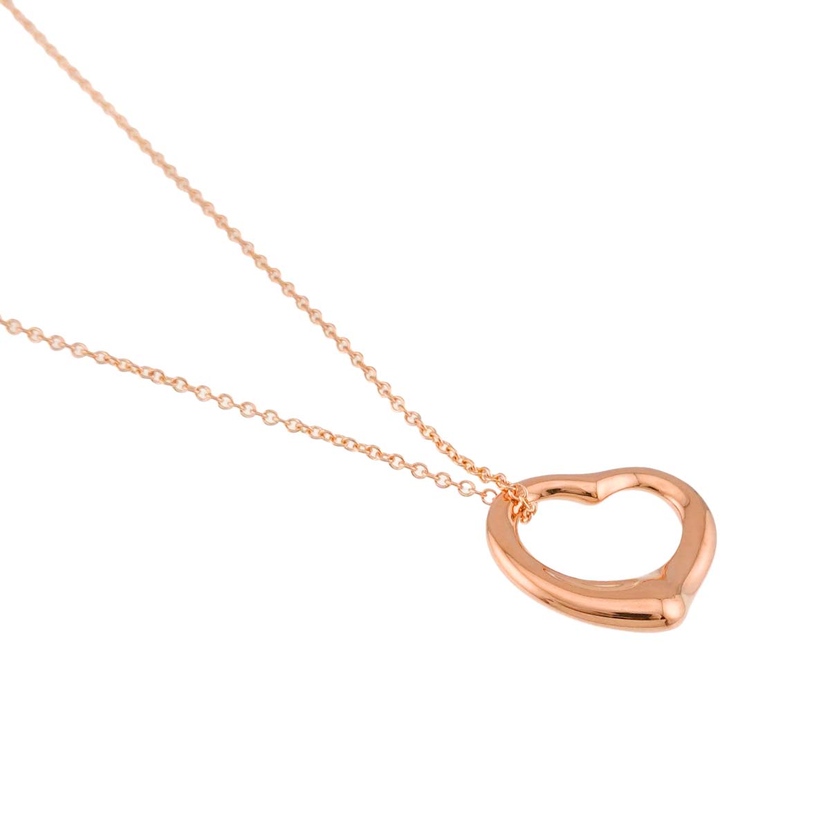 Open Heart Necklace 18K Pink Gold 750