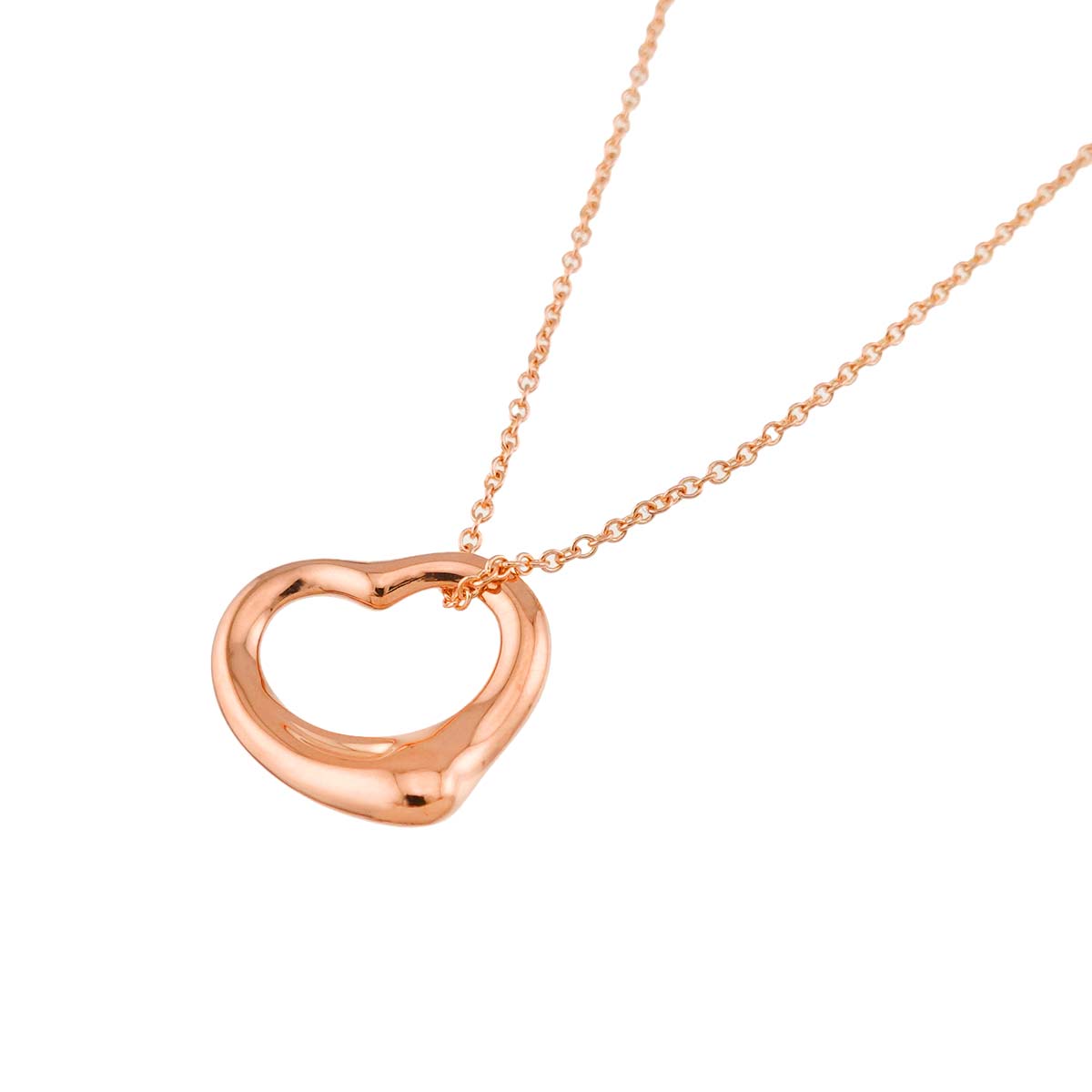 Open Heart Necklace 18K Pink Gold 750