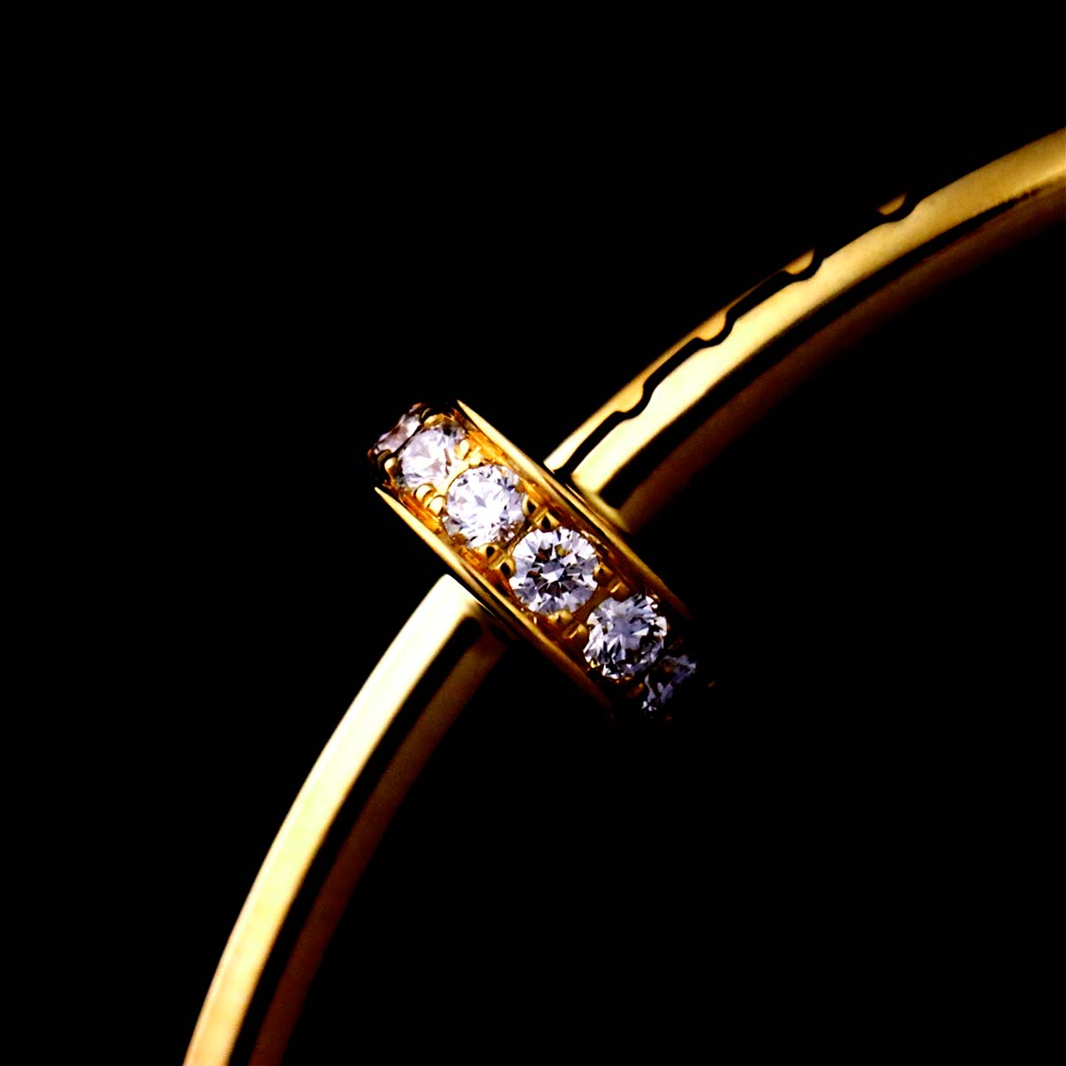 JUSTE UN CLOU Diamond Earrings Pierced 18K YG 750