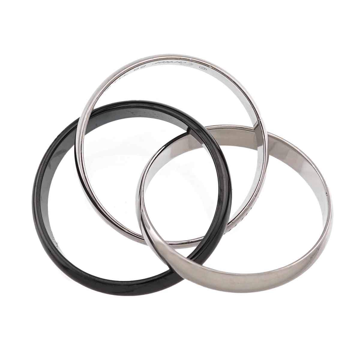 Trinity Ceramic Ring K18 White Gold 750 size56 7.5(US)