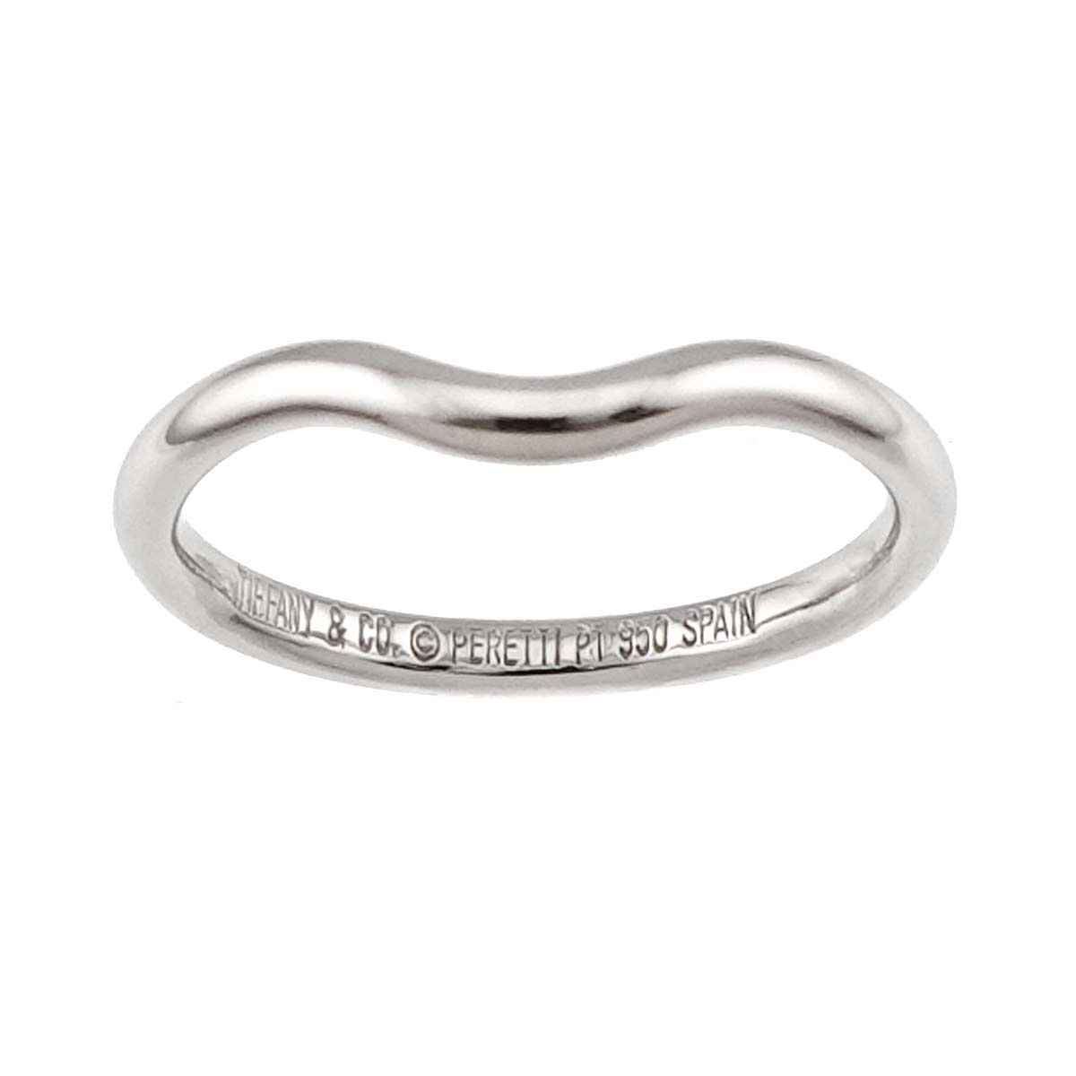 Curved Band Ring Pt Platinum size6(US)