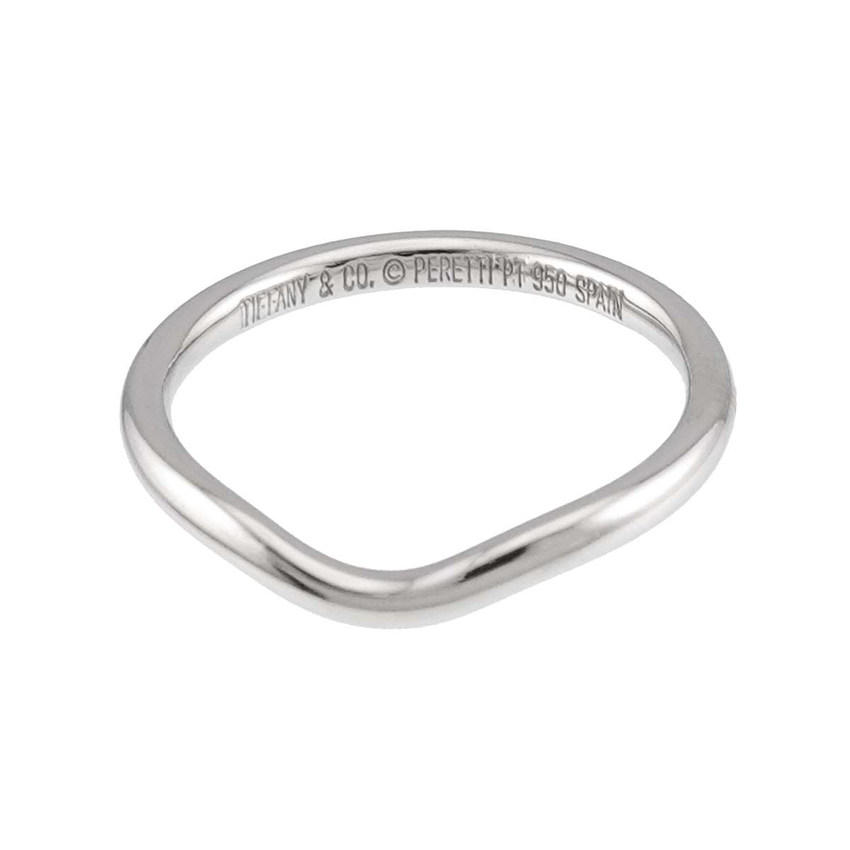 Curved Band Ring Pt Platinum size6(US)