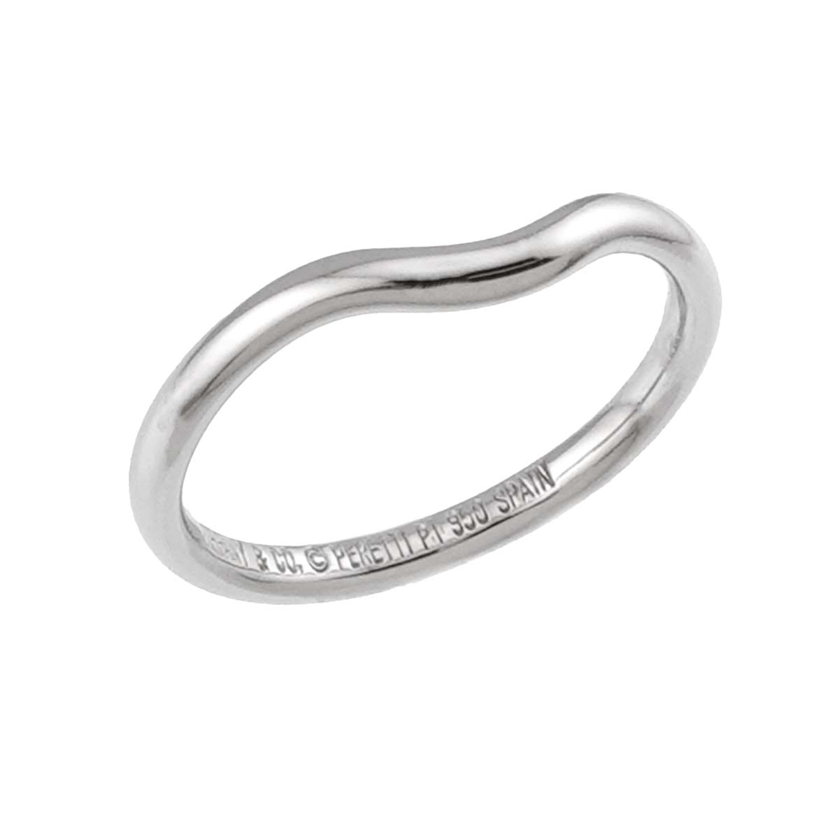 Curved Band Ring Pt Platinum size6(US)