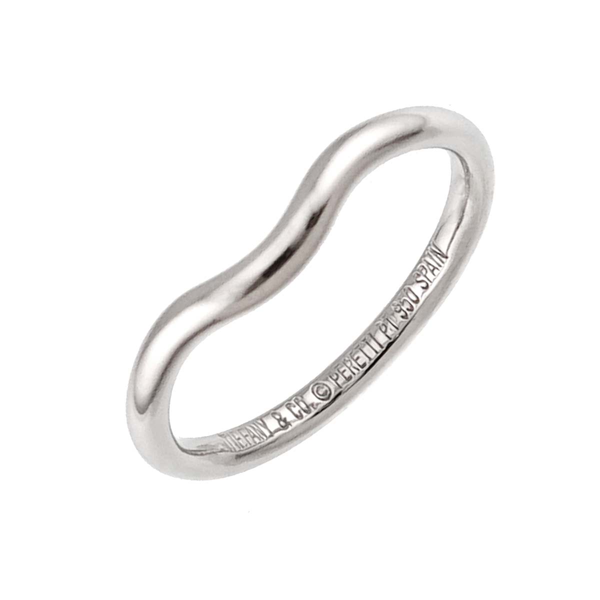 Curved Band Ring Pt Platinum size6(US)
