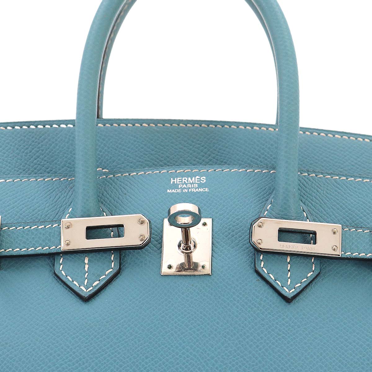 Birkin 25 Hand Bag Epsom Blue jean Purse
