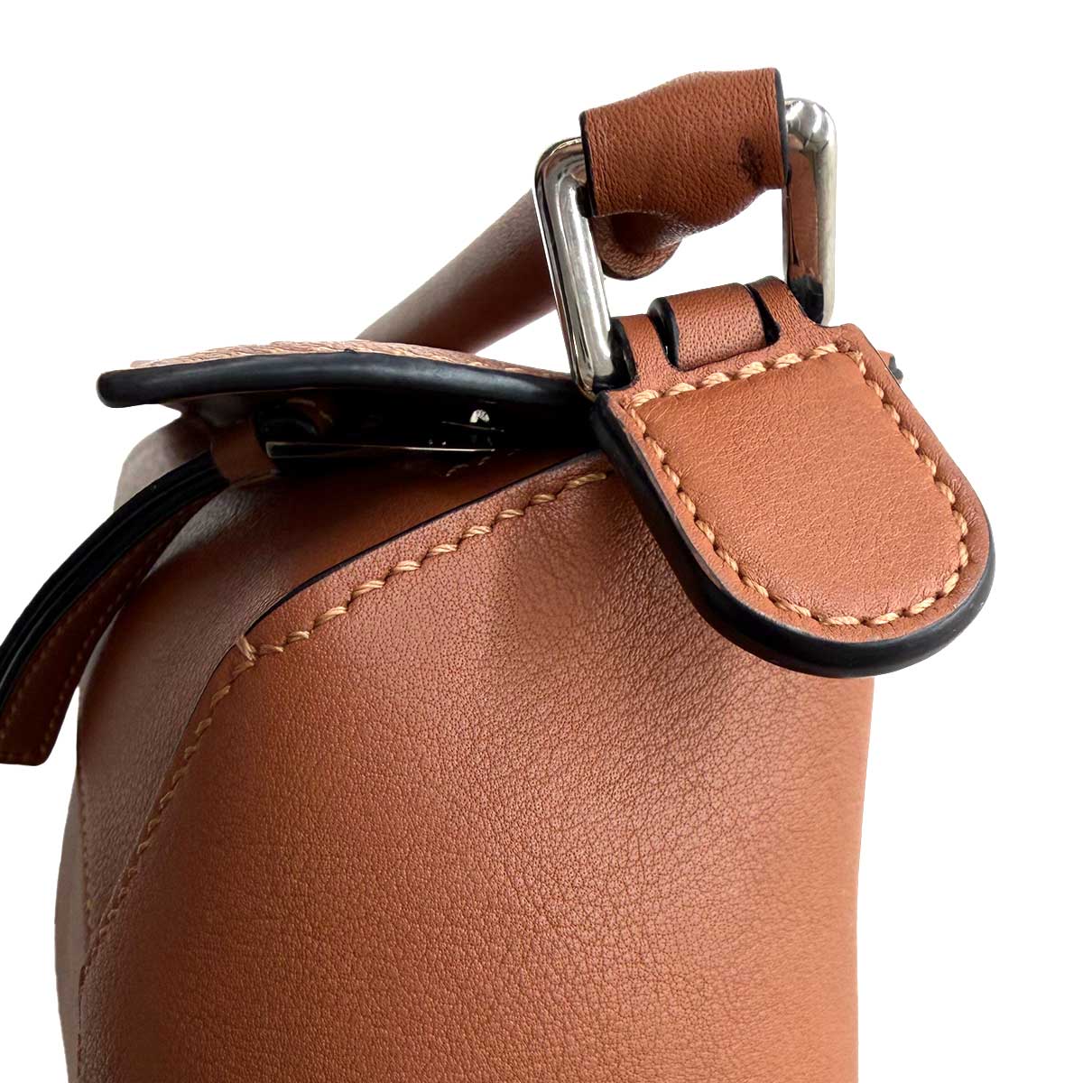 Pazzle Edge Bag Mini Hand Shoulder Bag Leather Tan Purse