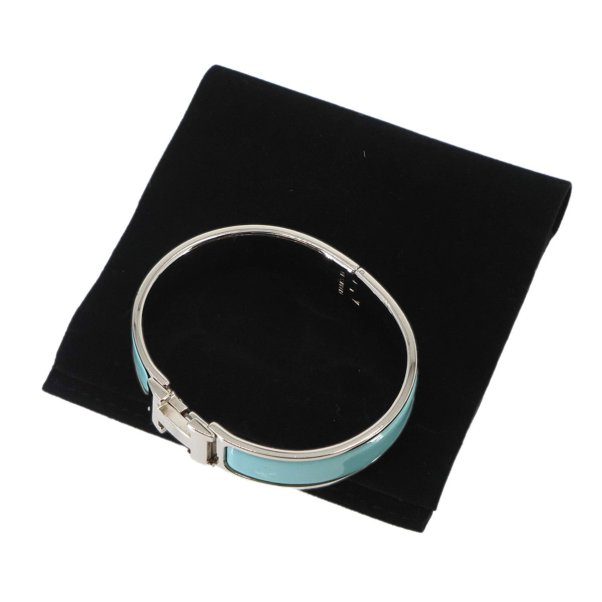 Clic H PM Bangle Silver Blue Accessory