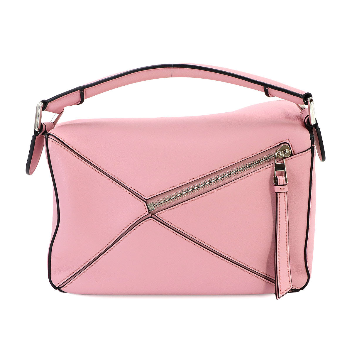 Pazzle Bag Small 2way Hand Shoulder Bag Leather Pink