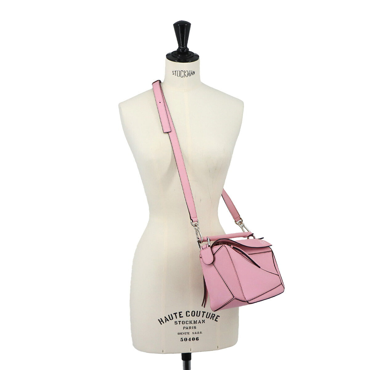 Pazzle Bag Small 2way Hand Shoulder Bag Leather Pink