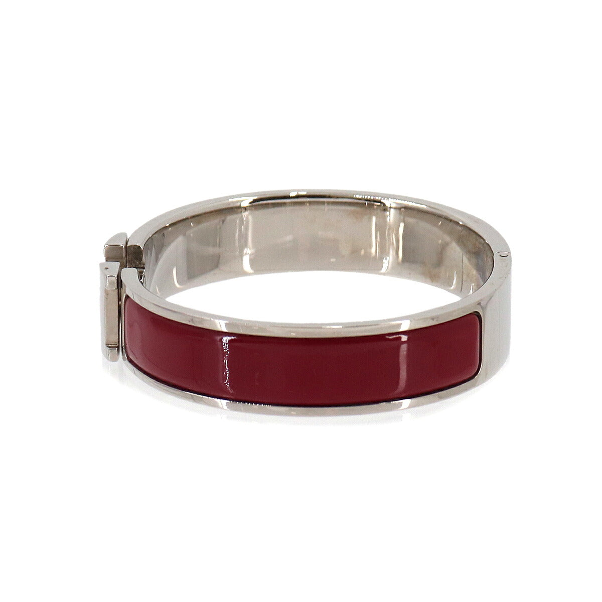 Clic H PM Bangle Silver Red