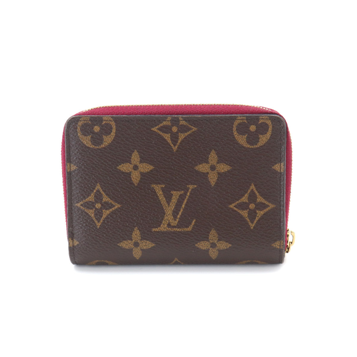 Monogram Lou Wallet Leather Brown Fuchsia M82377 Purse