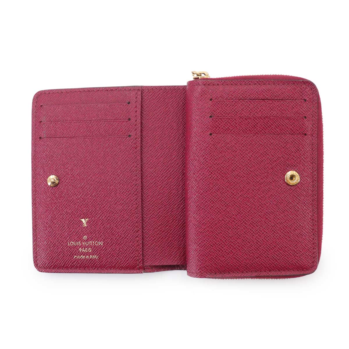 Monogram Lou Wallet Leather Brown Fuchsia M82377 Purse