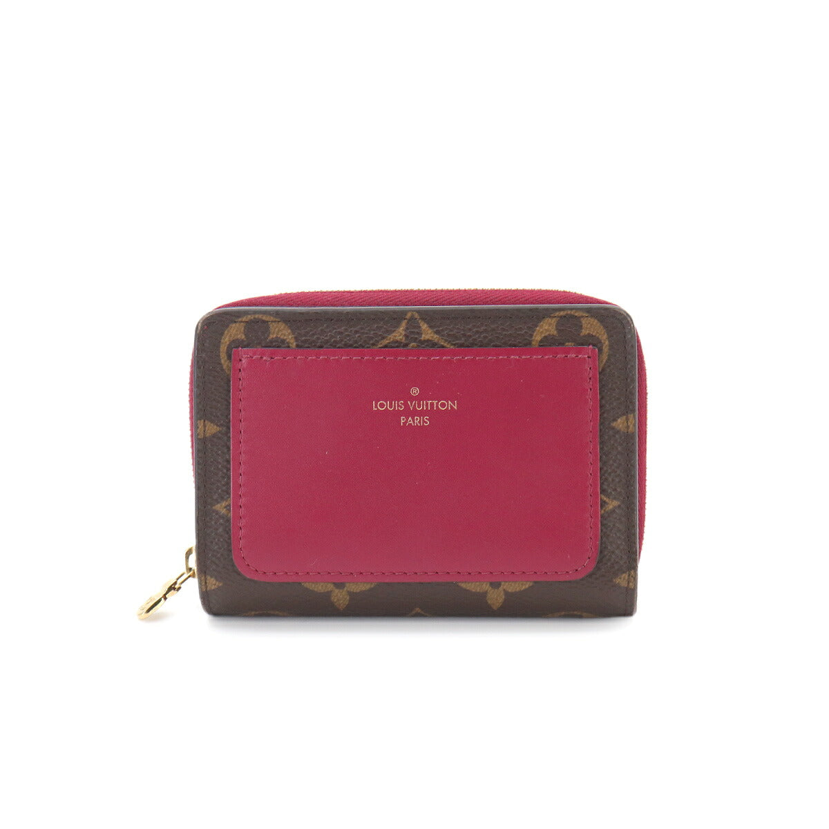 Monogram Lou Wallet Leather Brown Fuchsia M82377 Purse