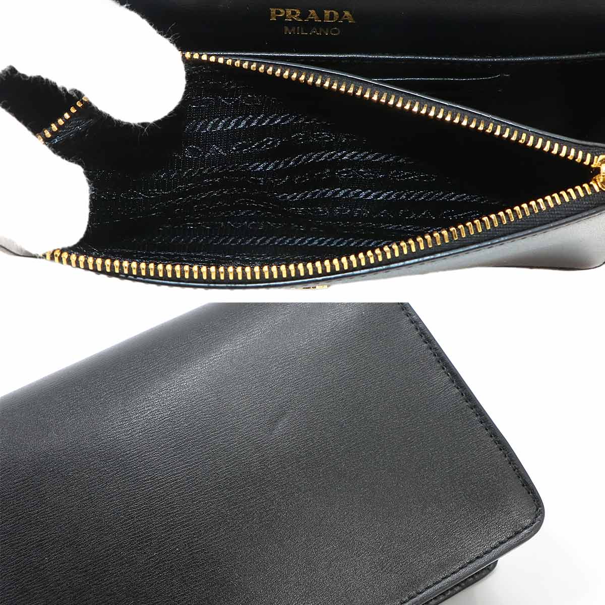 Chain Shoulder Bag Leathear Black 1BD350 Purse