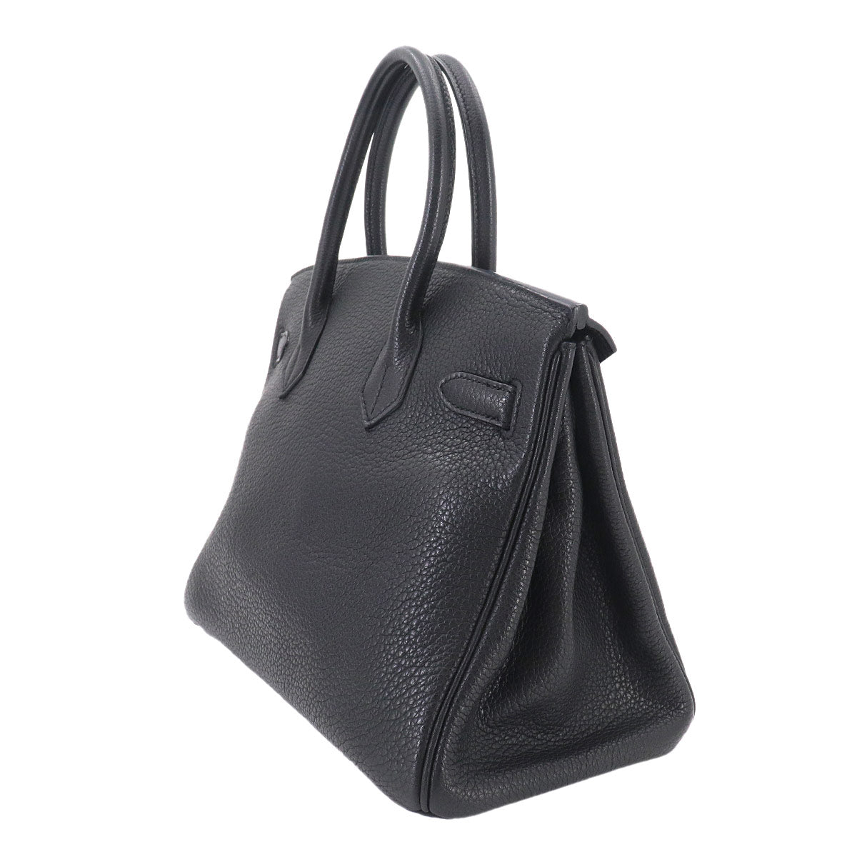 Birkin 30 Veau Togo Black Hand Bag Noir Purse