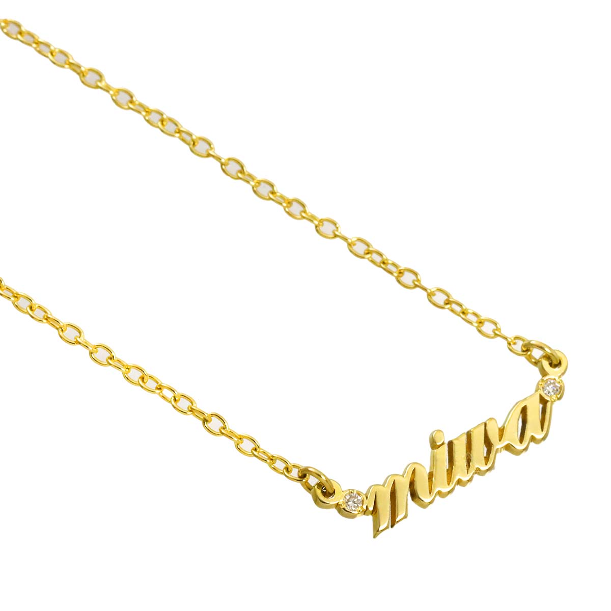 Diamond 0.01ct Necklace 18K Yellow Gold 750