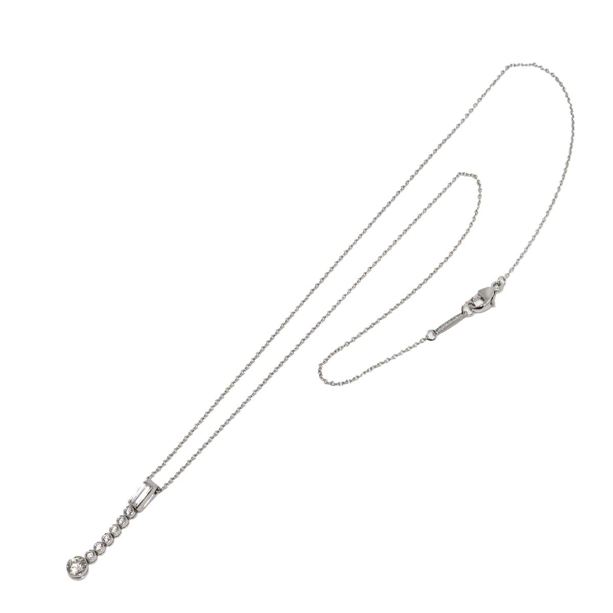 Jazz Drop Diamond Necklace Pt Platinum