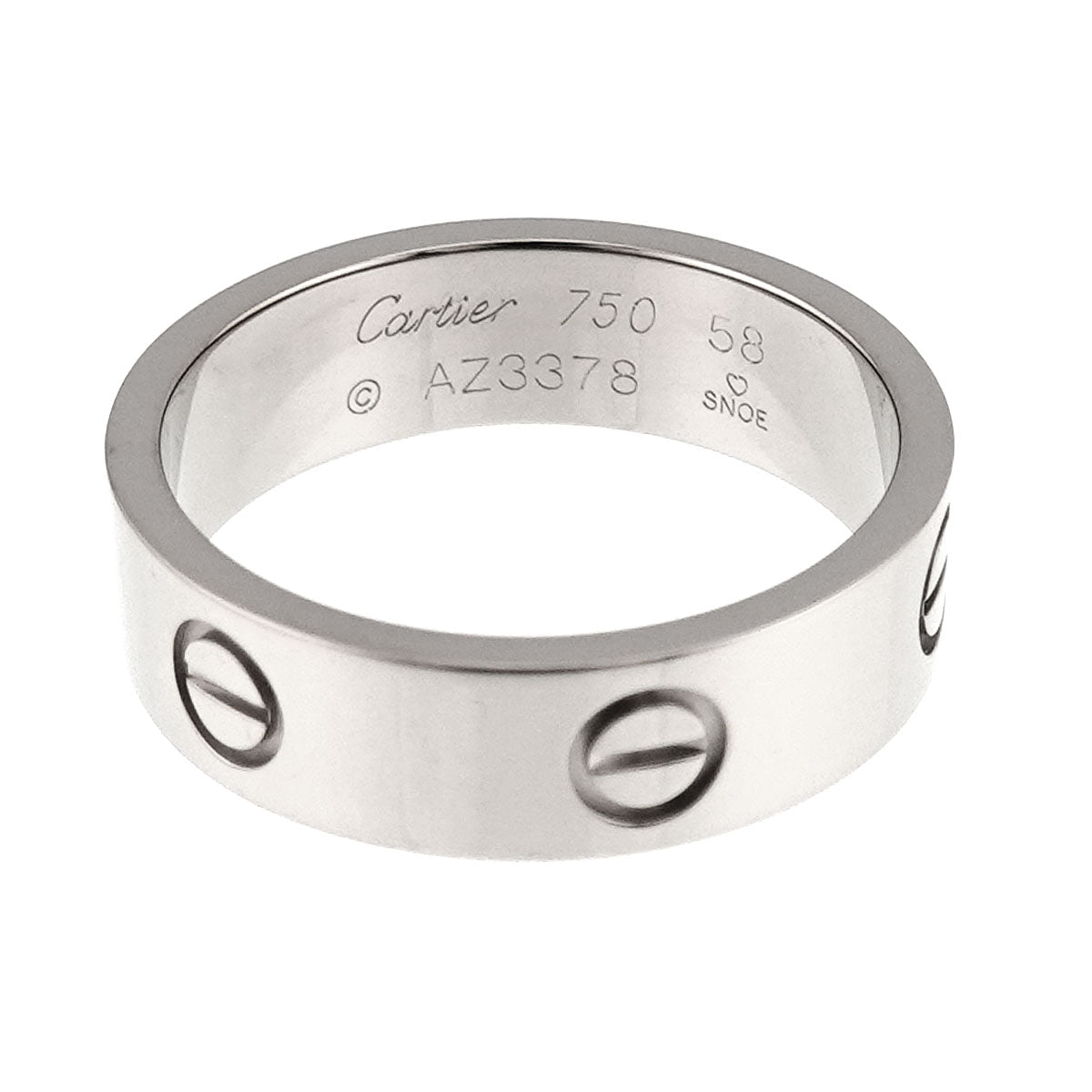 Love Ring 18K White Gold 750 size58 8-8.25(US)