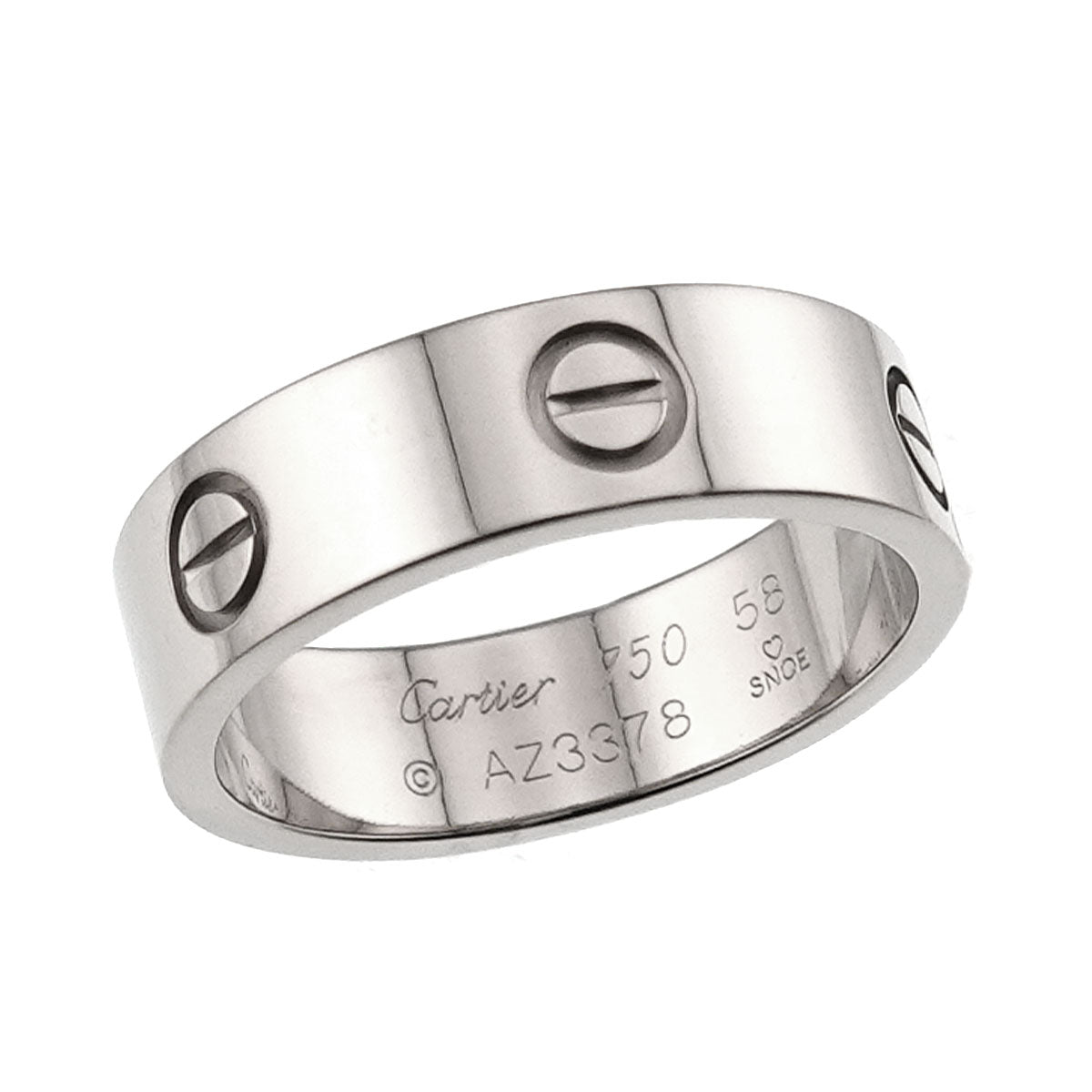 Love Ring 18K White Gold 750 size58 8-8.25(US)