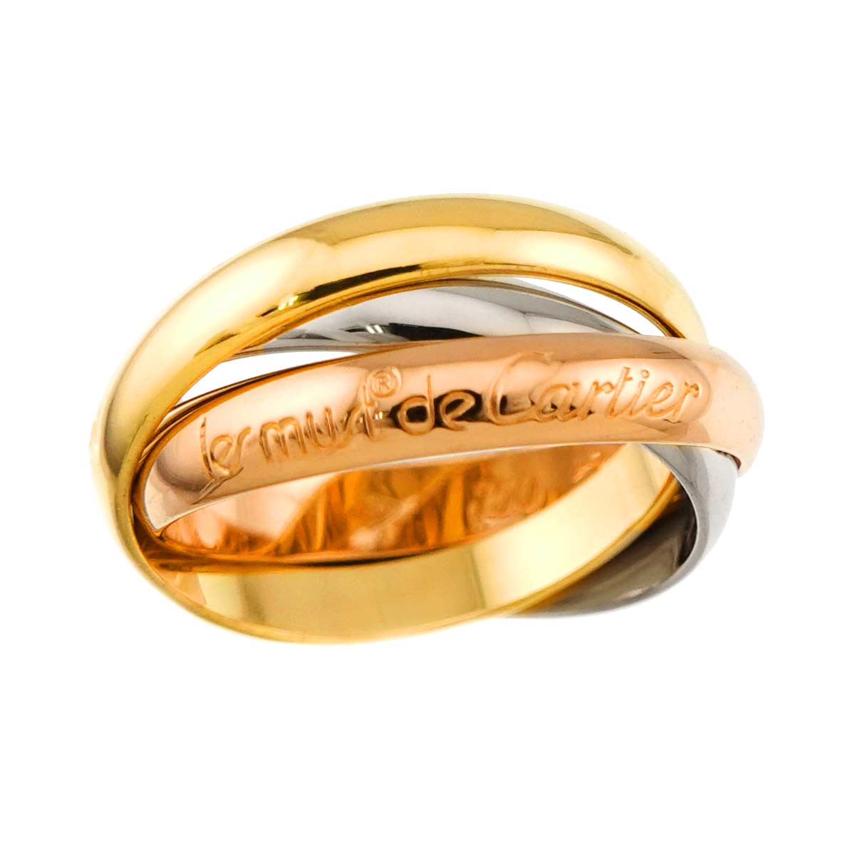 Trinity MM Ring 18K YG WG PG 750 Size53 6-6.25(US)