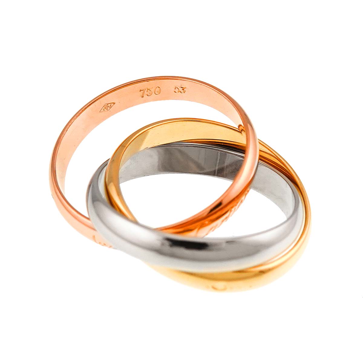 Trinity MM Ring 18K YG WG PG 750 Size53 6-6.25(US)