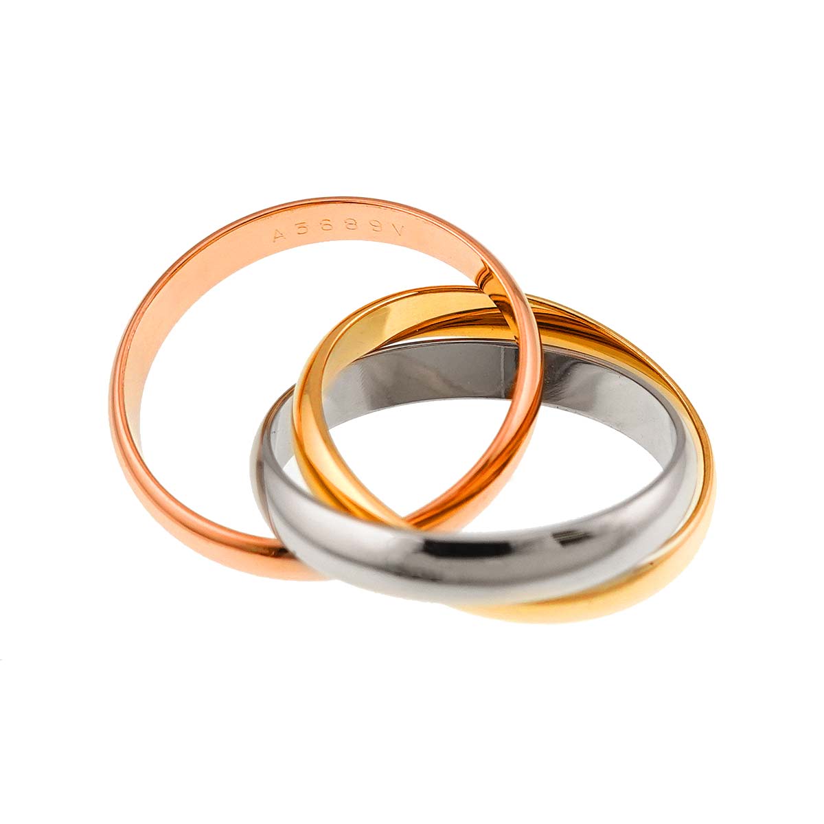 Trinity MM Ring 18K YG WG PG 750 Size53 6-6.25(US)