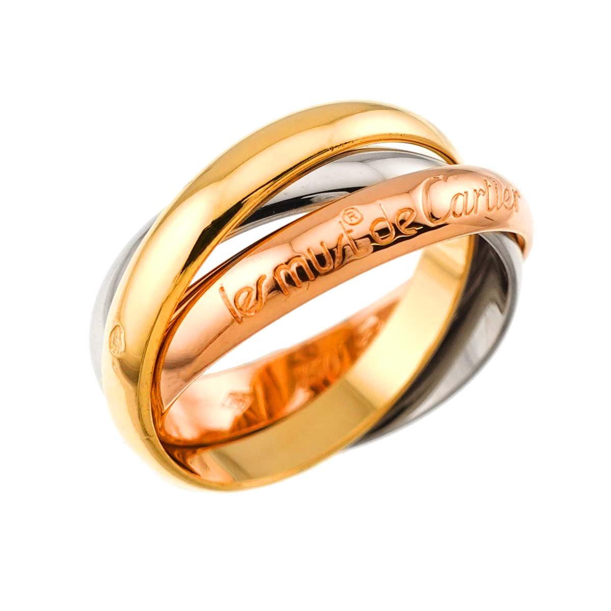 Trinity MM Ring 18K YG WG PG 750 Size53 6-6.25(US)