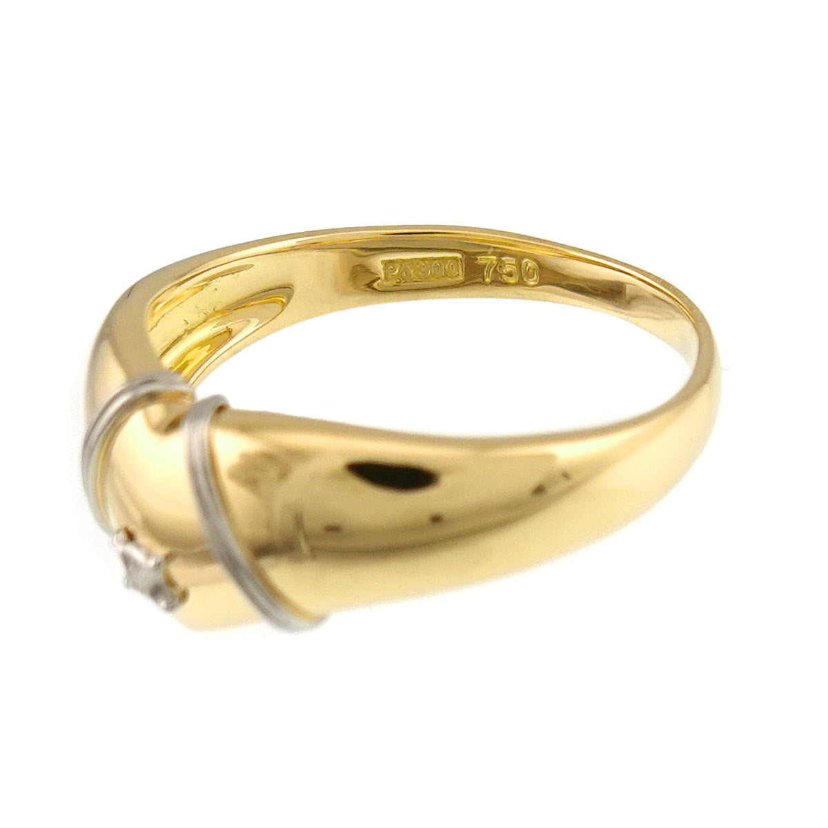 Ring 18K YG 750 Pt size7.25-7.5(US)